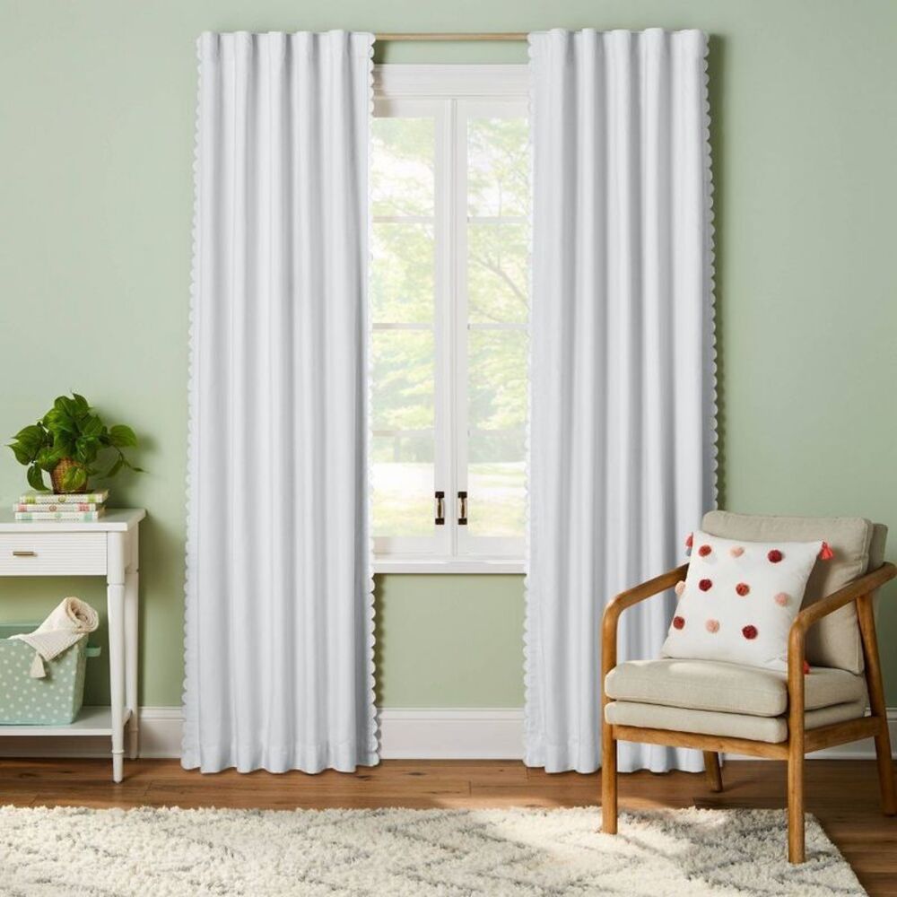 Open Box - Pillowfort - 84" Scallop Blackout Kids' Panel Cream - Pillowfor Cream